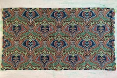 Schwedische Volkskunst Granatapfel-Stickerei Wandteppich von Edna Nihlén, Schweden 1956