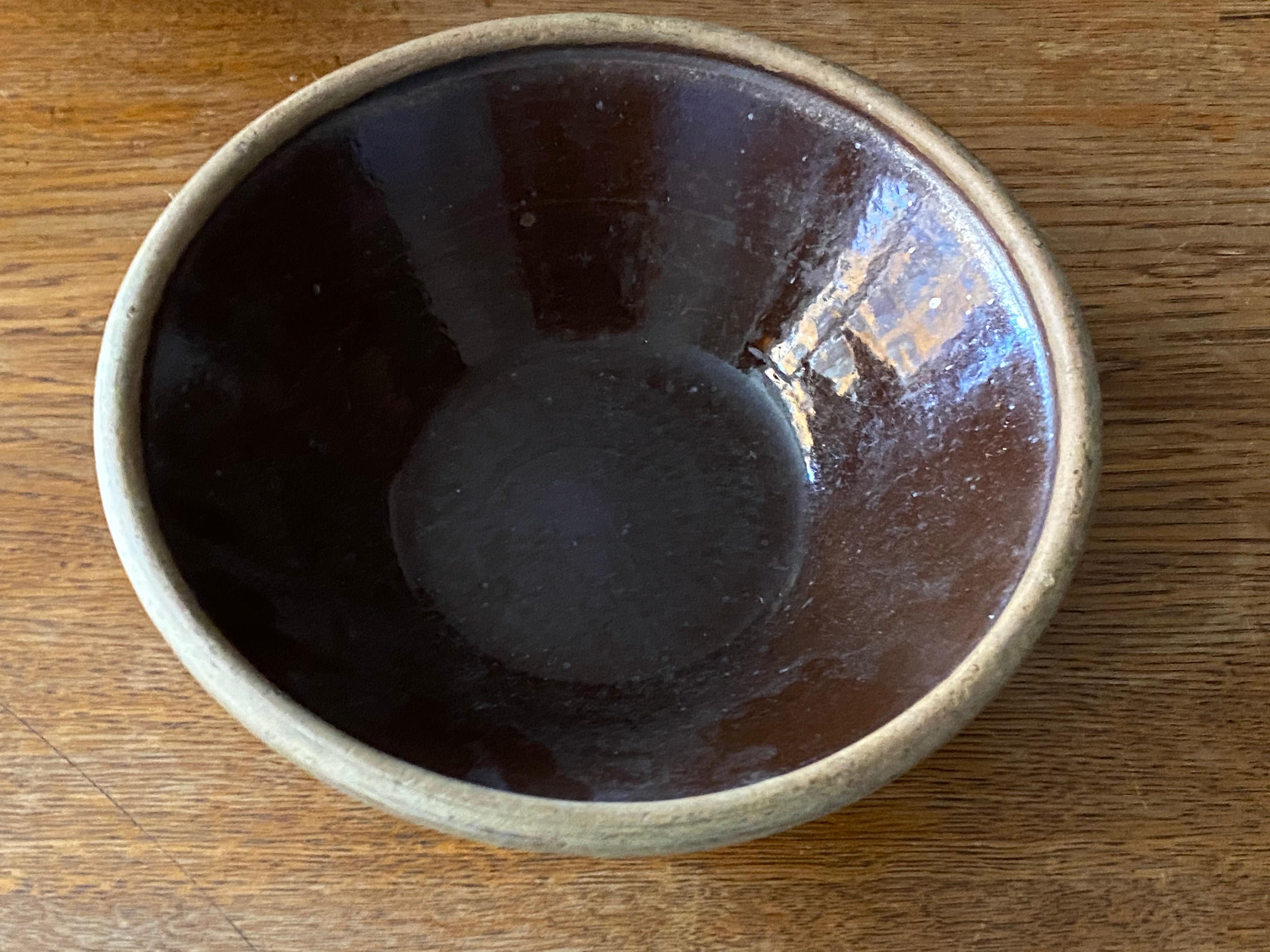 Ceramic Swedish Folk Art Pottery, Group of 19th Century Pottery Farmers Bowls