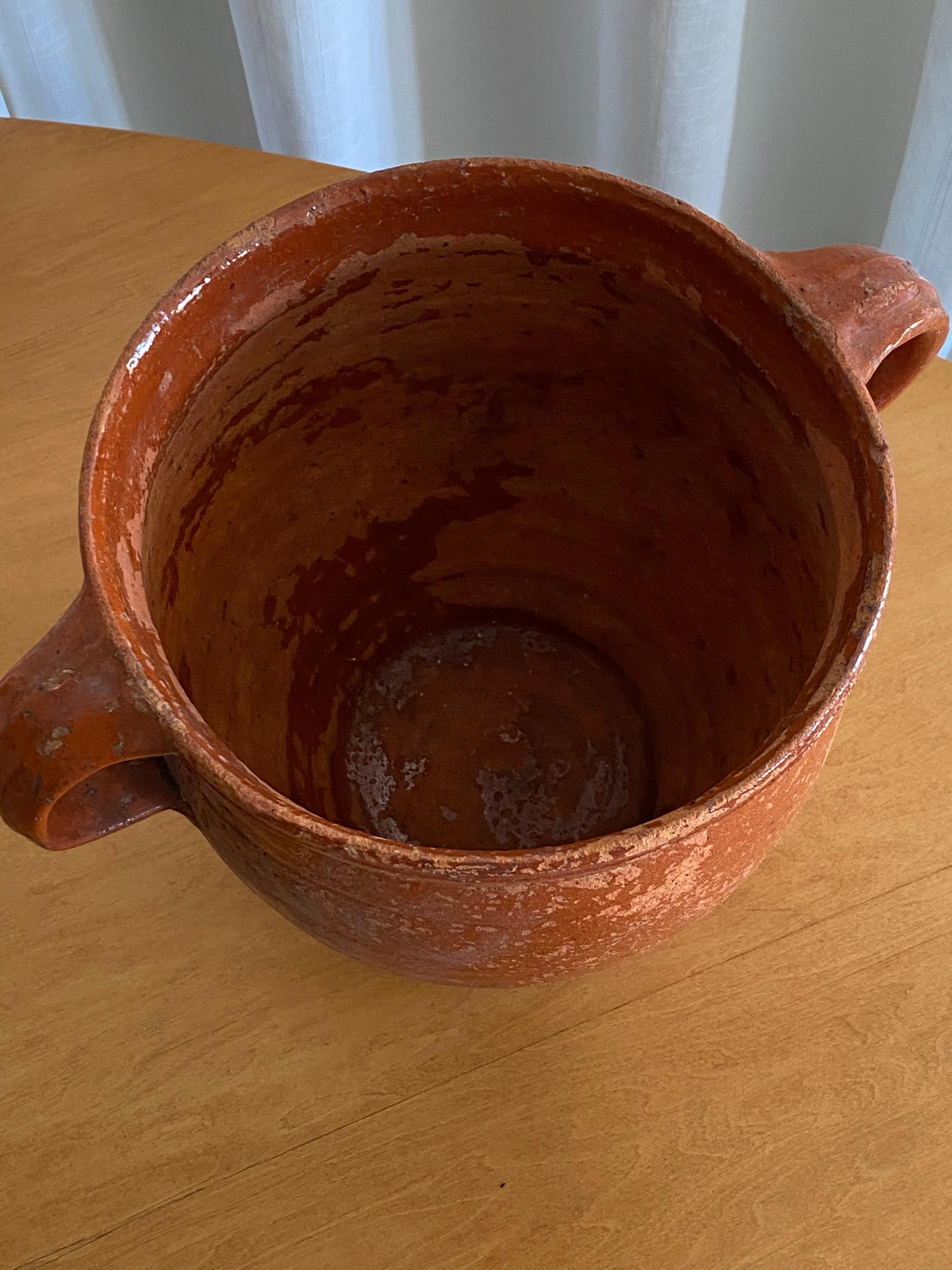 Swedish Folk Art Pottery, Unique 19th Century Pottery Farmers Vase Vessel 2