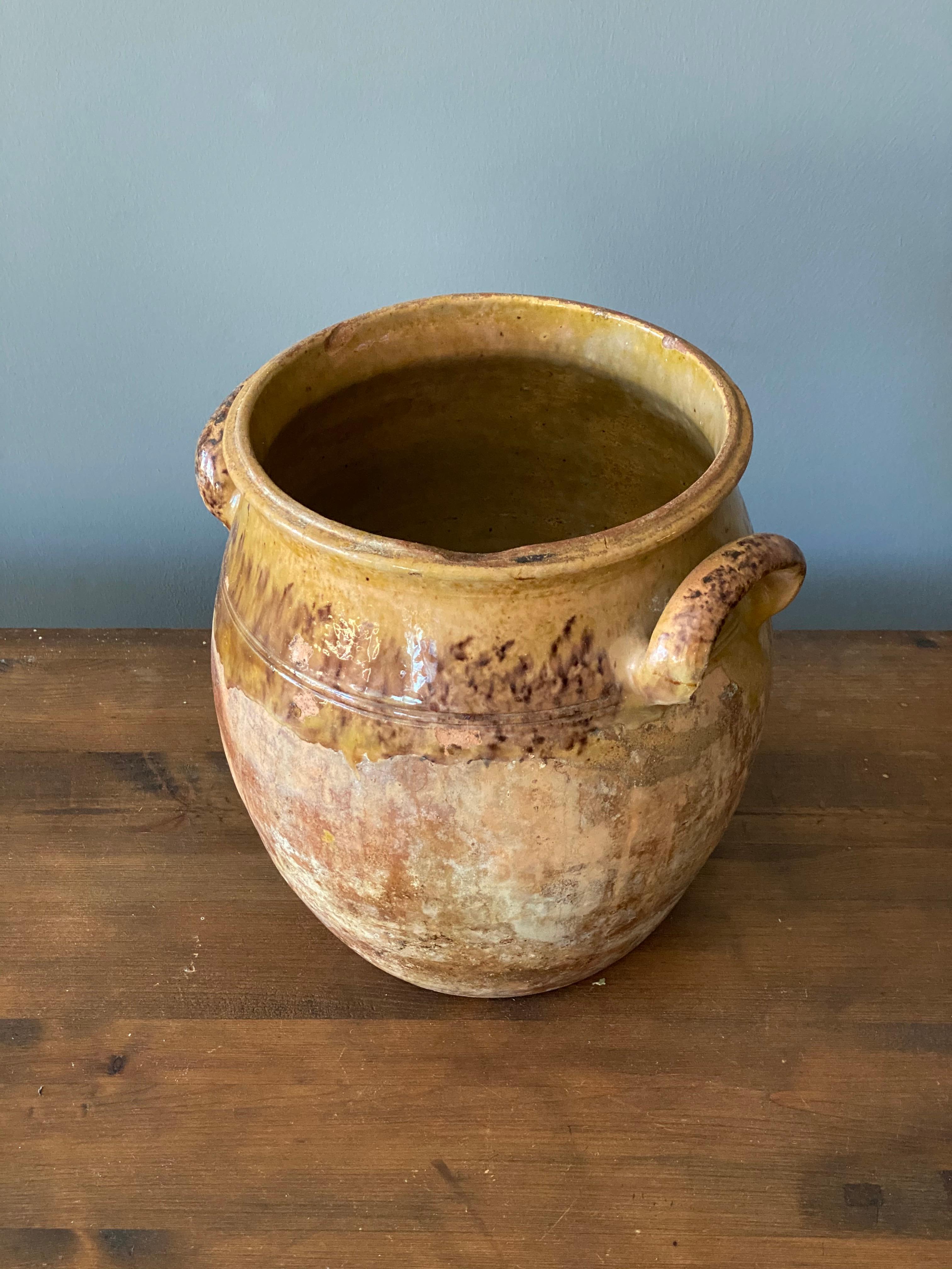 Ceramic Swedish Folk Art Pottery, Unique 19th Century Pottery Farmers Vase Vessel