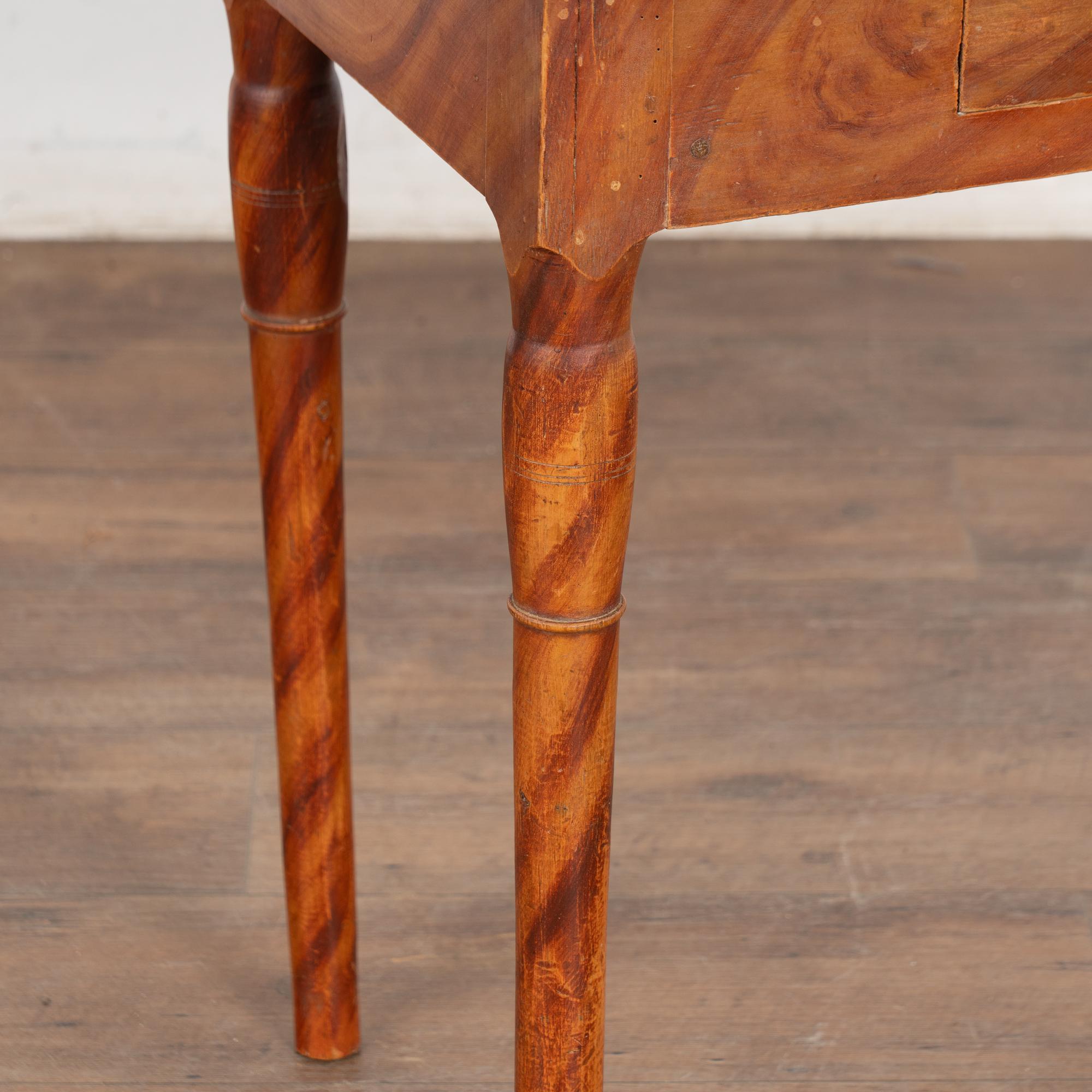 Swedish Folk Art Side Table with Drawer dated 1840 For Sale 5