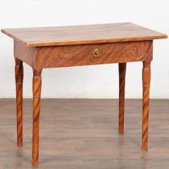 Swedish Folk Art Side Table with Drawer dated 1840