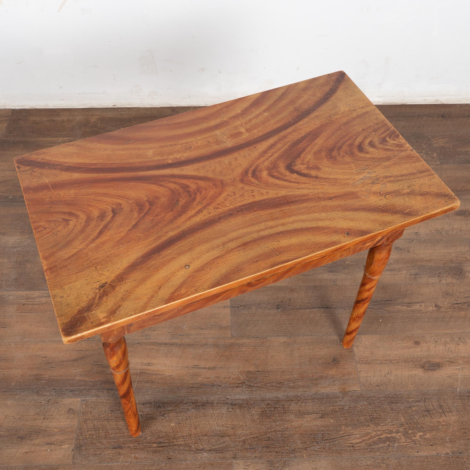 19th Century Swedish Folk Art Side Table with Drawer dated 1840 For Sale