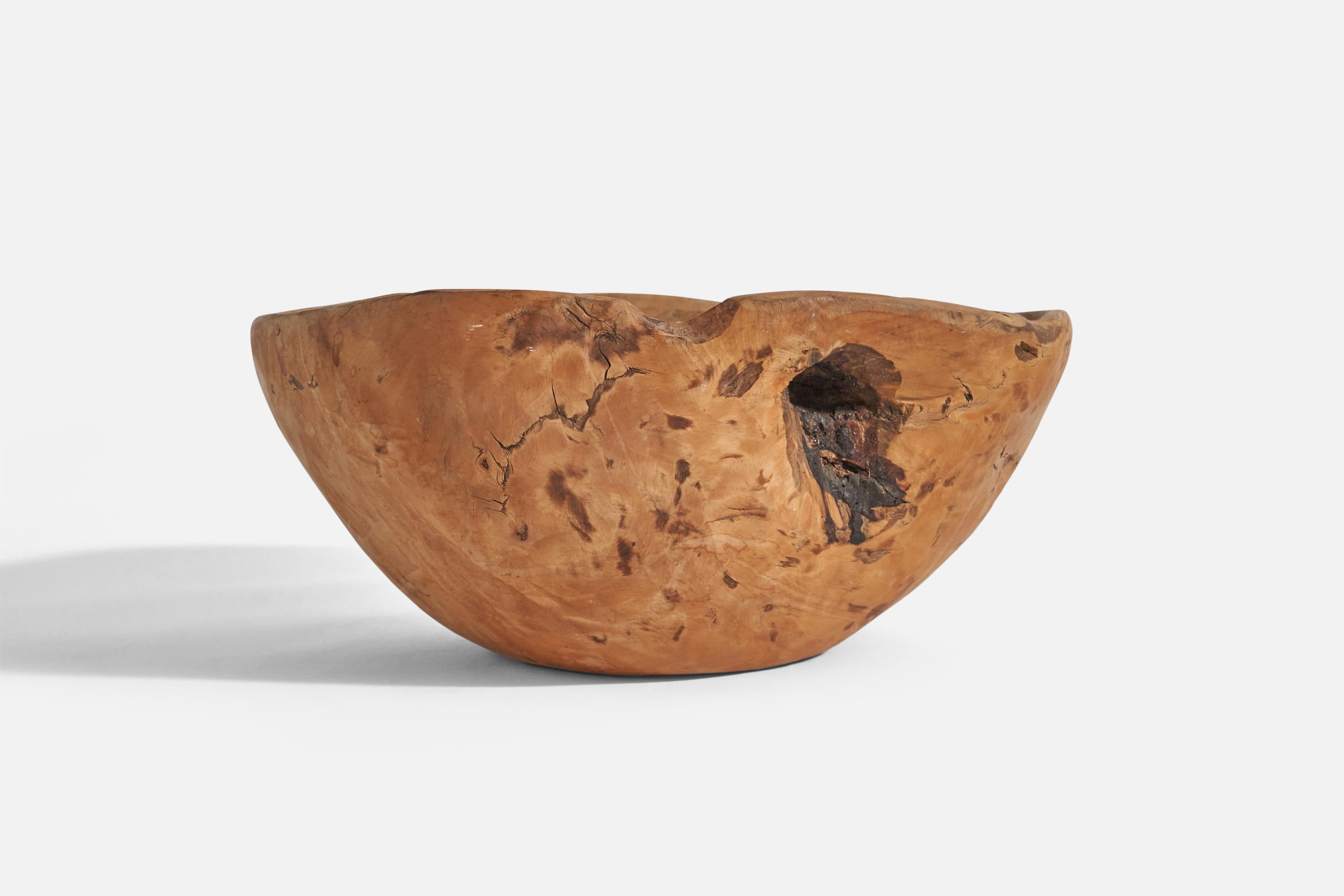 Swedish Folk Art, Farmers Bowl, Wood, 1772