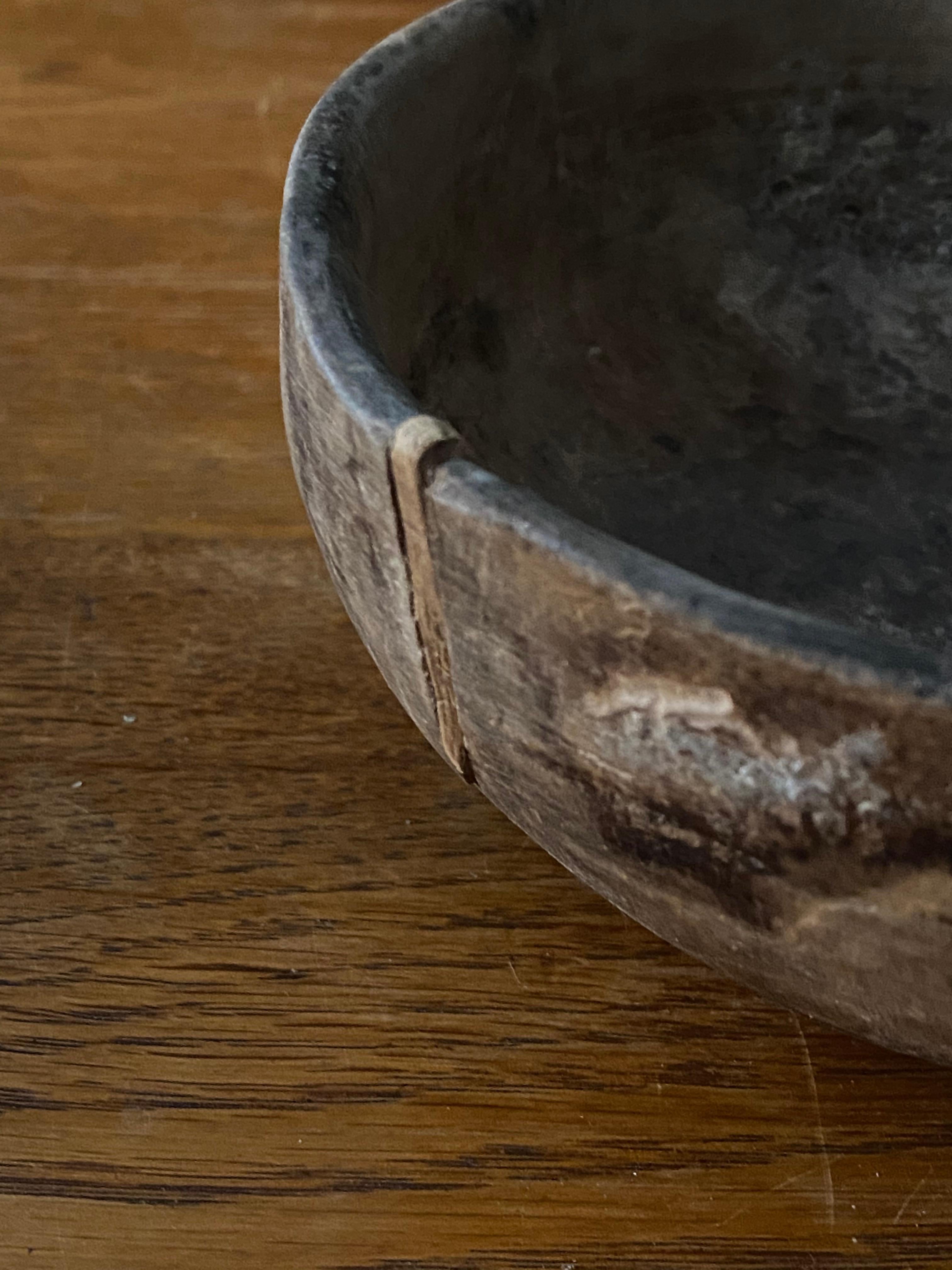 Swedish Folk Art, Small Unique Organic 19th Century Farmers Bowls, Wood 3