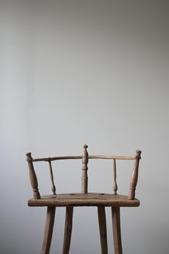 Swedish Folk Art 'Spinning-Chair' late 19th century