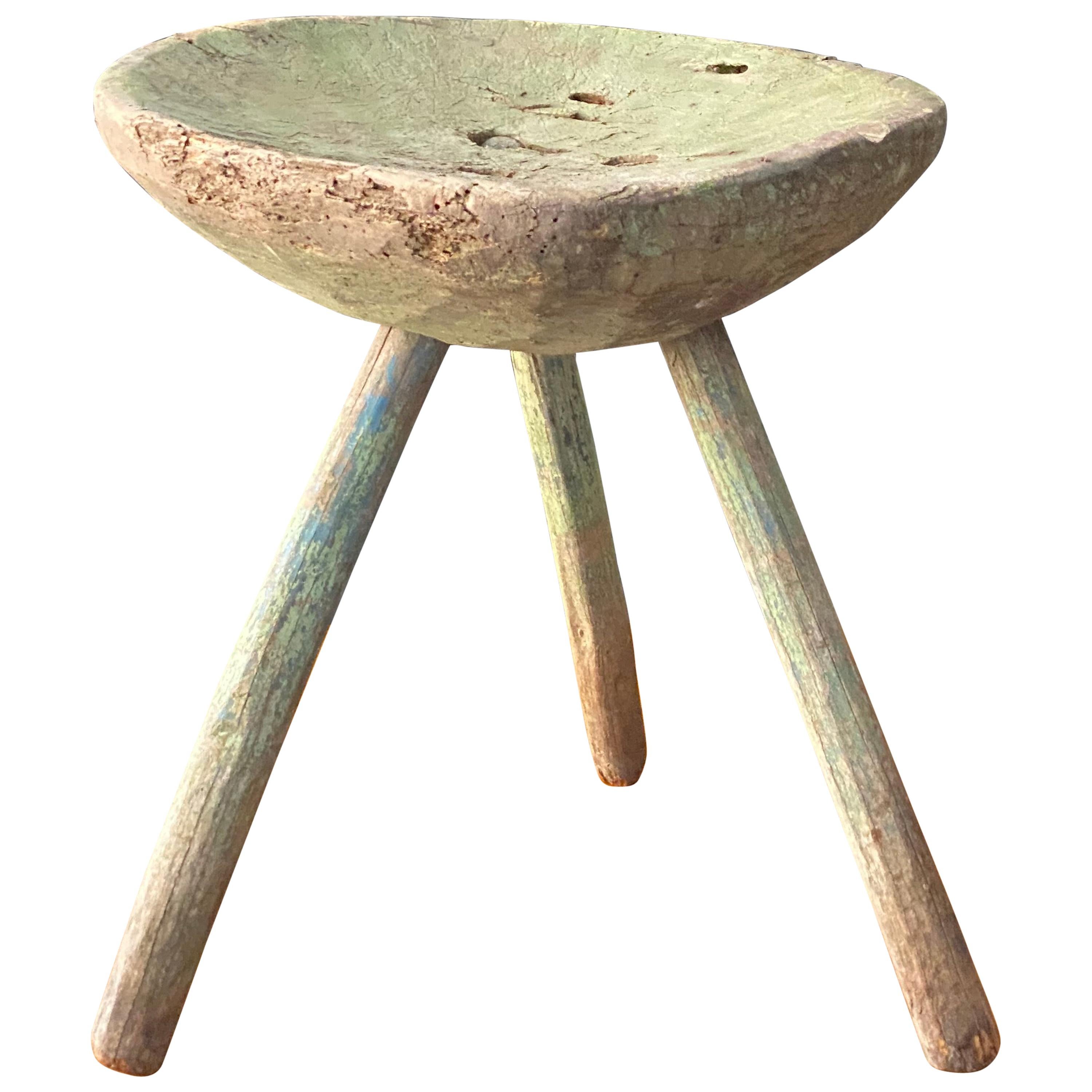 18th Century Swedish Folk Art Stool at 1stDibs