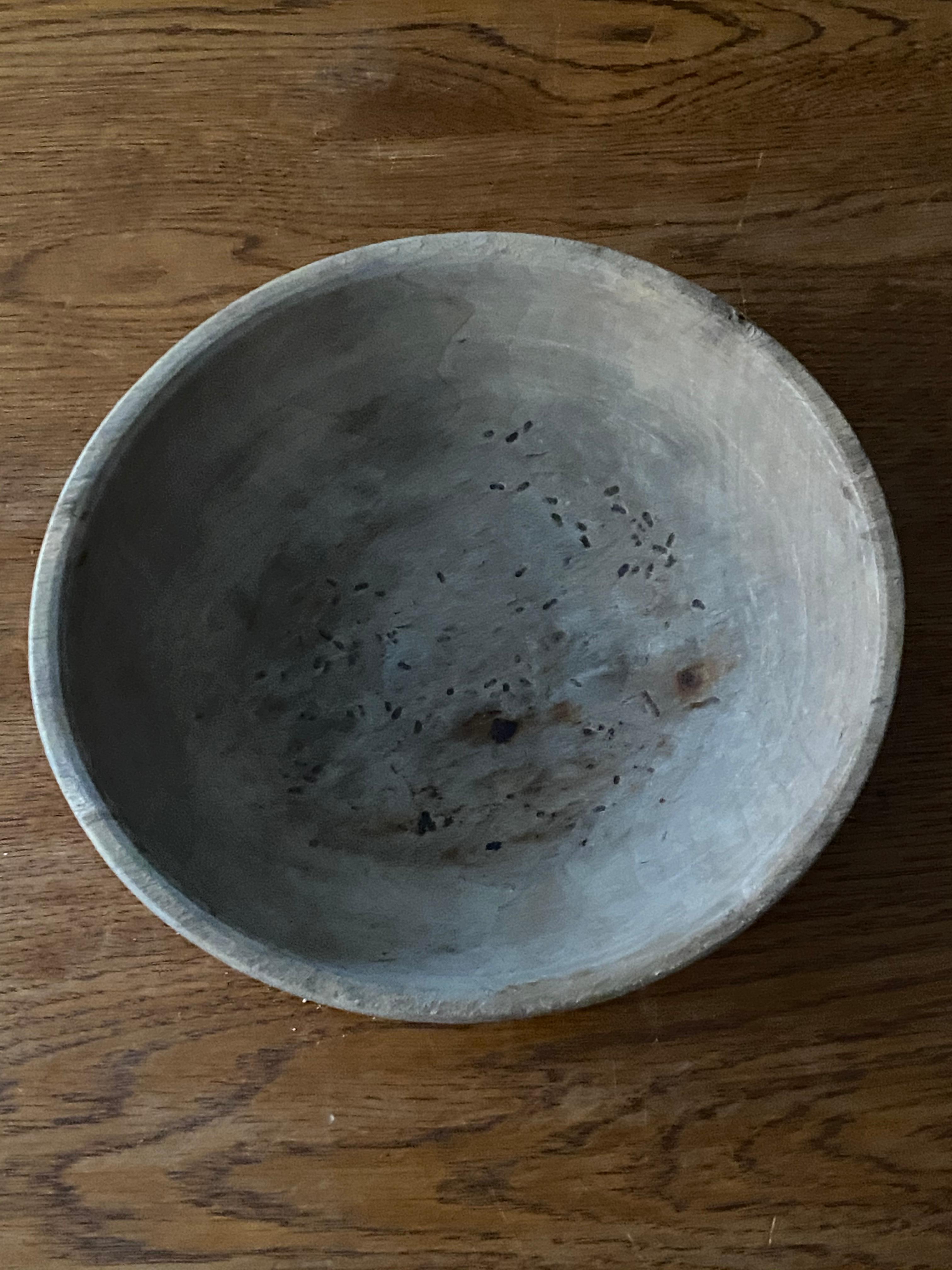 Swedish Folk Art, Unique Organic 19th Century Farmers Bowl, Wood 1