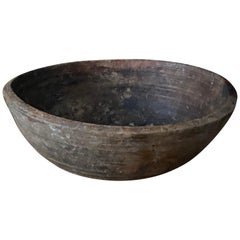 Swedish Folk Art, Unique Organic 19th Century Farmers Bowl, Wood
