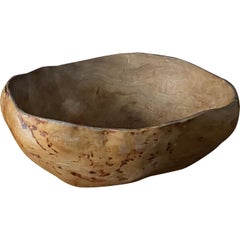 Swedish Folk Art, Unique "Vrilskål" Farmers Bowl, Root Wood, Early 20th Century