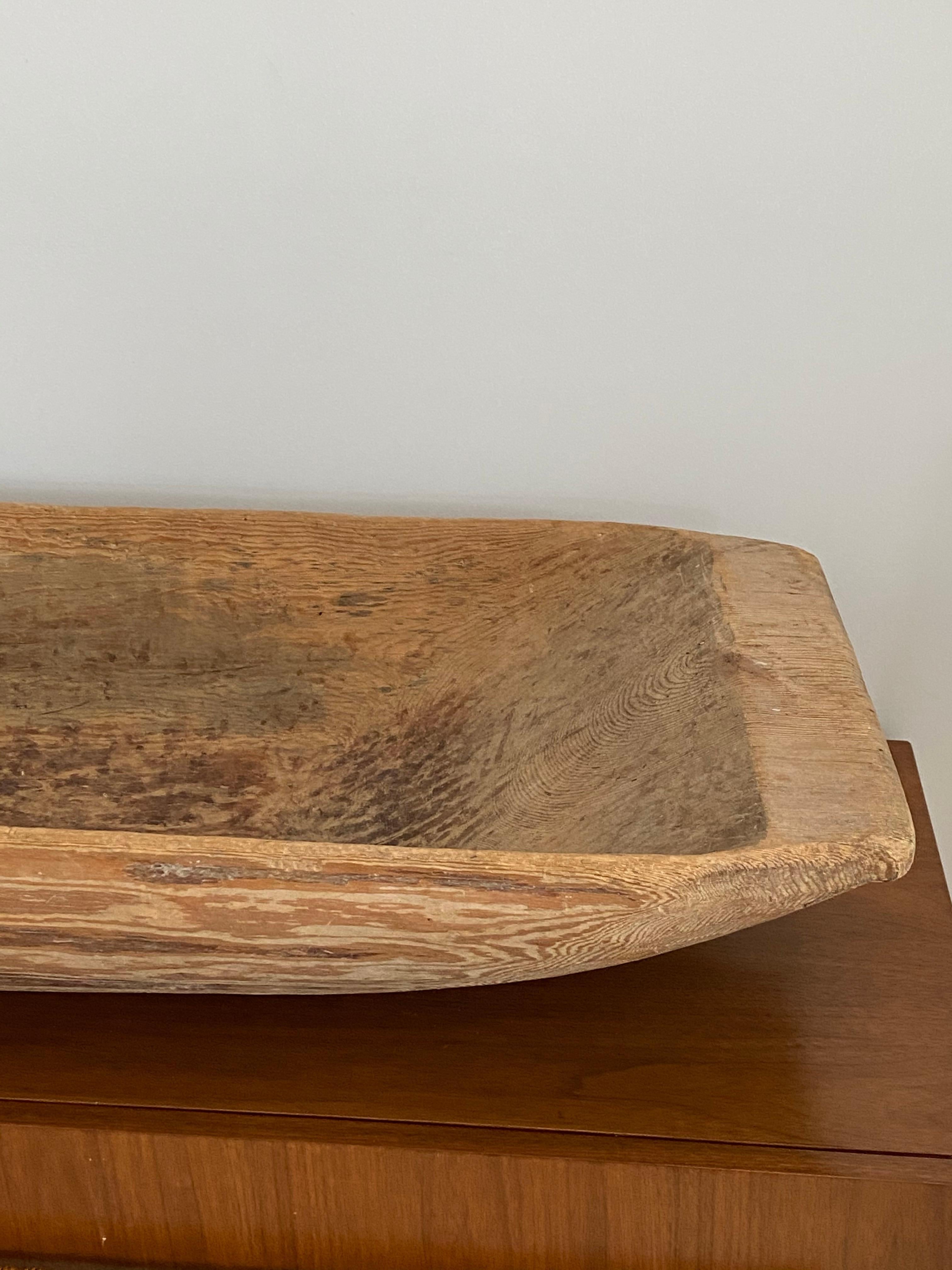 Swedish Folk Art, Very Large Serving Bowl or Tray, Solid Pine, 19th Century 2