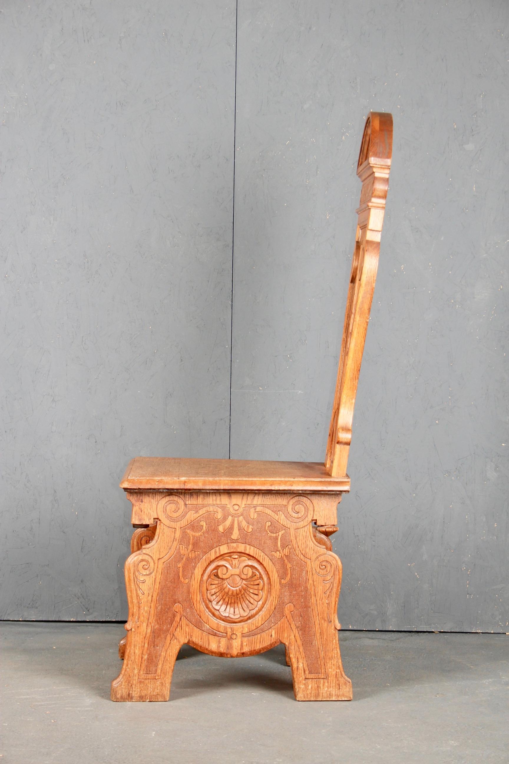 Mid-20th Century Swedish Folk Art Wood Chair For Sale