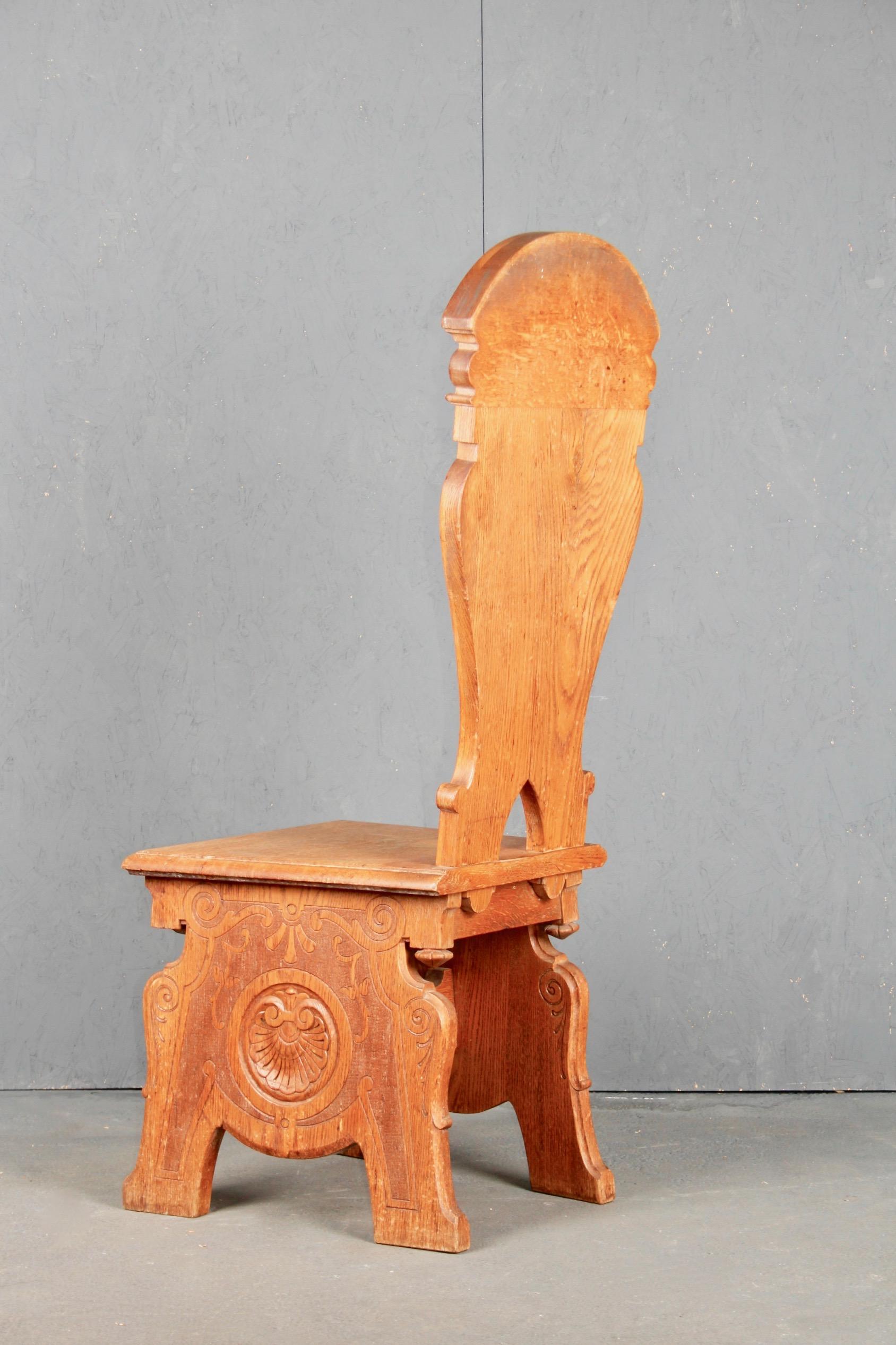 Swedish Folk Art Wood Chair For Sale 1