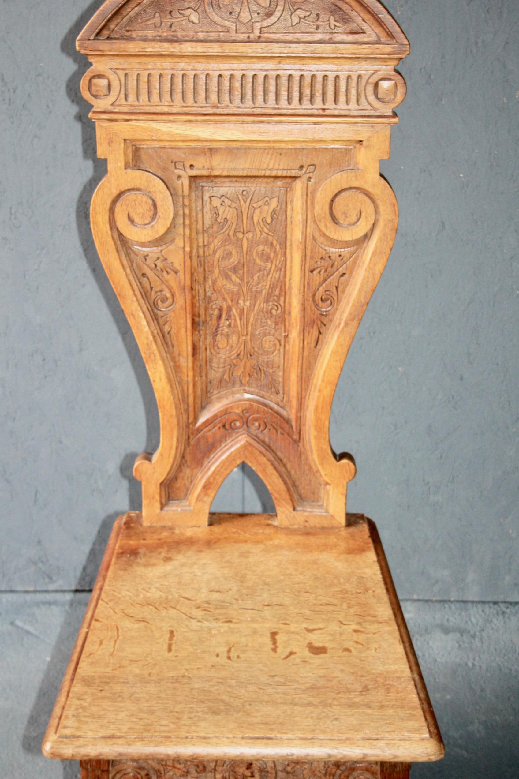 Swedish Folk Art Wood Chair For Sale 2