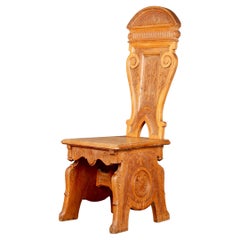 Swedish Folk Art Wood Chair