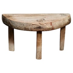 Sgabello folk svedese in legno 18°/19° secolo Folk Art Contadina unico nel suo genere
