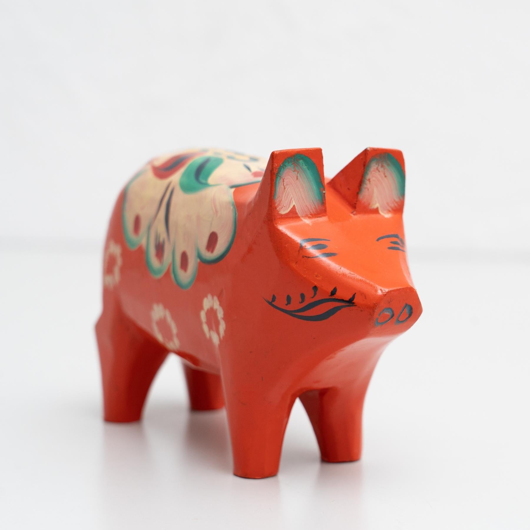Jouet folklorique suédois en bois Dala Pig, vers 1960 en vente 3