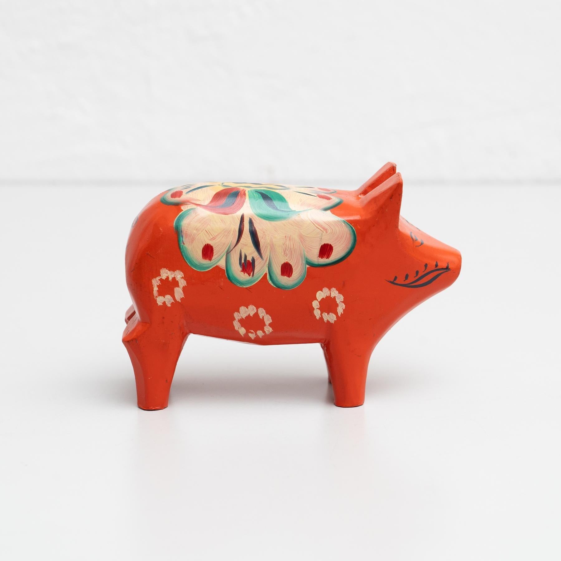 Jouet folklorique suédois en bois Dala Pig, vers 1960 Bon état - En vente à Barcelona, ES