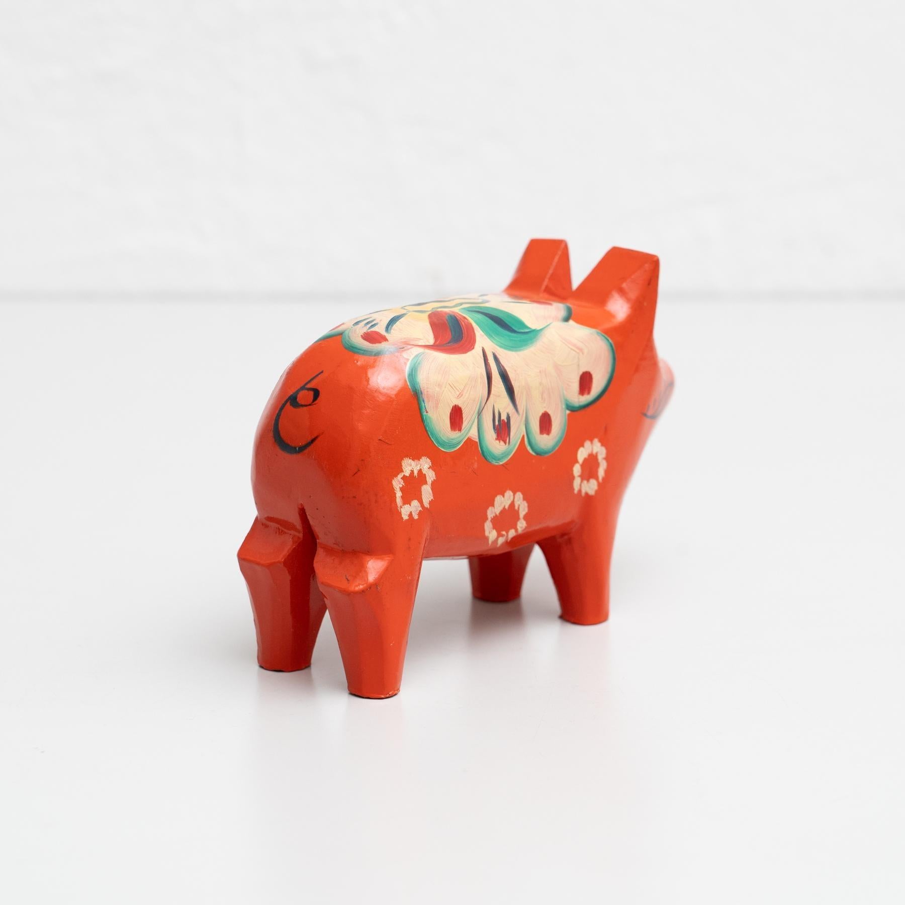 Milieu du XXe siècle Jouet folklorique suédois en bois Dala Pig, vers 1960 en vente