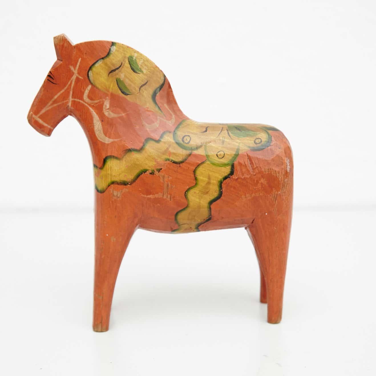 Swedish Folk Wooden Horse Toy, circa 1920 4