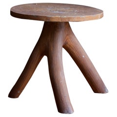 Swedish, Freeform Stool, Wood, Sweden, C. 1940s
