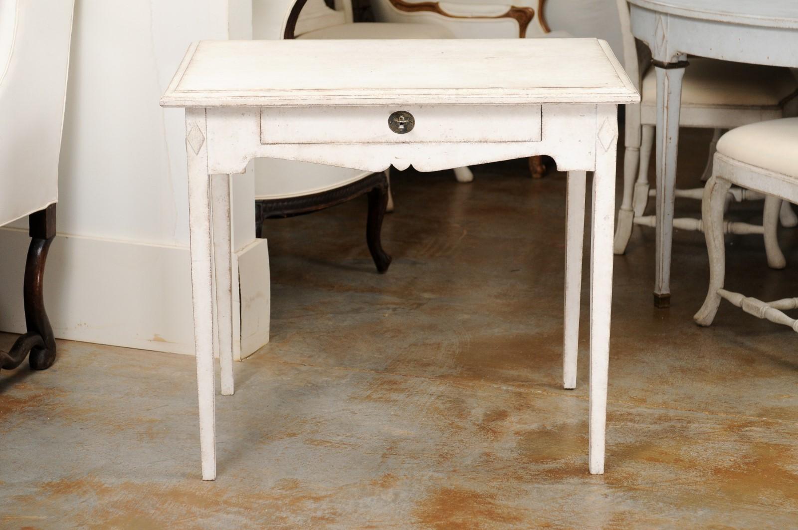 Swedish Freestanding Painted Writing Table Created for Queen Alexandrine For Sale 6