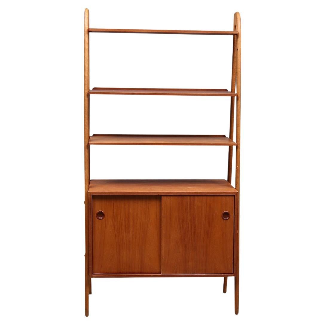 Swedish Freestanding Teak Bookcase