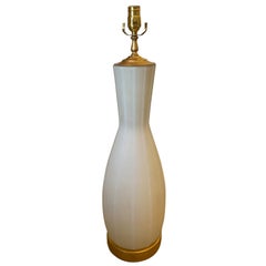 Swedish Frosted Glass Vase as Lamp on Custom Gilt Base, circa 1930s