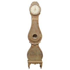Swedish Fryksdahl Grandfather Clock with Raised Base, circa 1820s