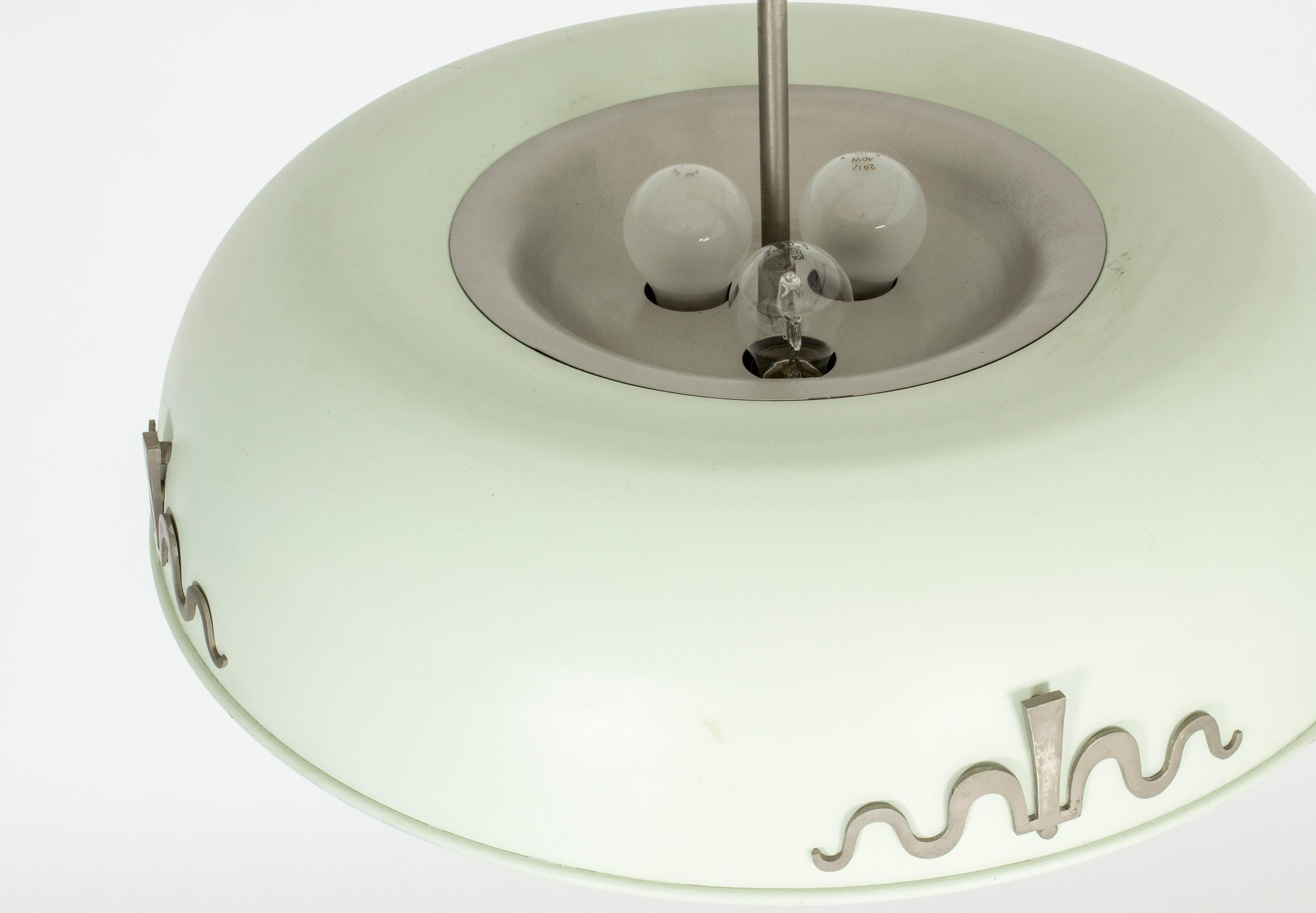 Swedish Functionalist Ceiling Lamp by Bo Notini In Excellent Condition In Stockholm, SE