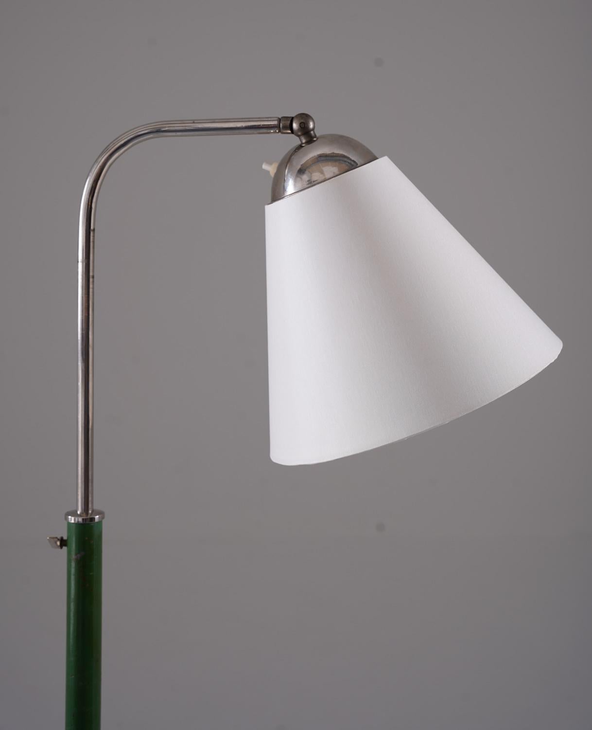 Mid-Century Modern Swedish Functionalist Floor Lamp, 1930s For Sale
