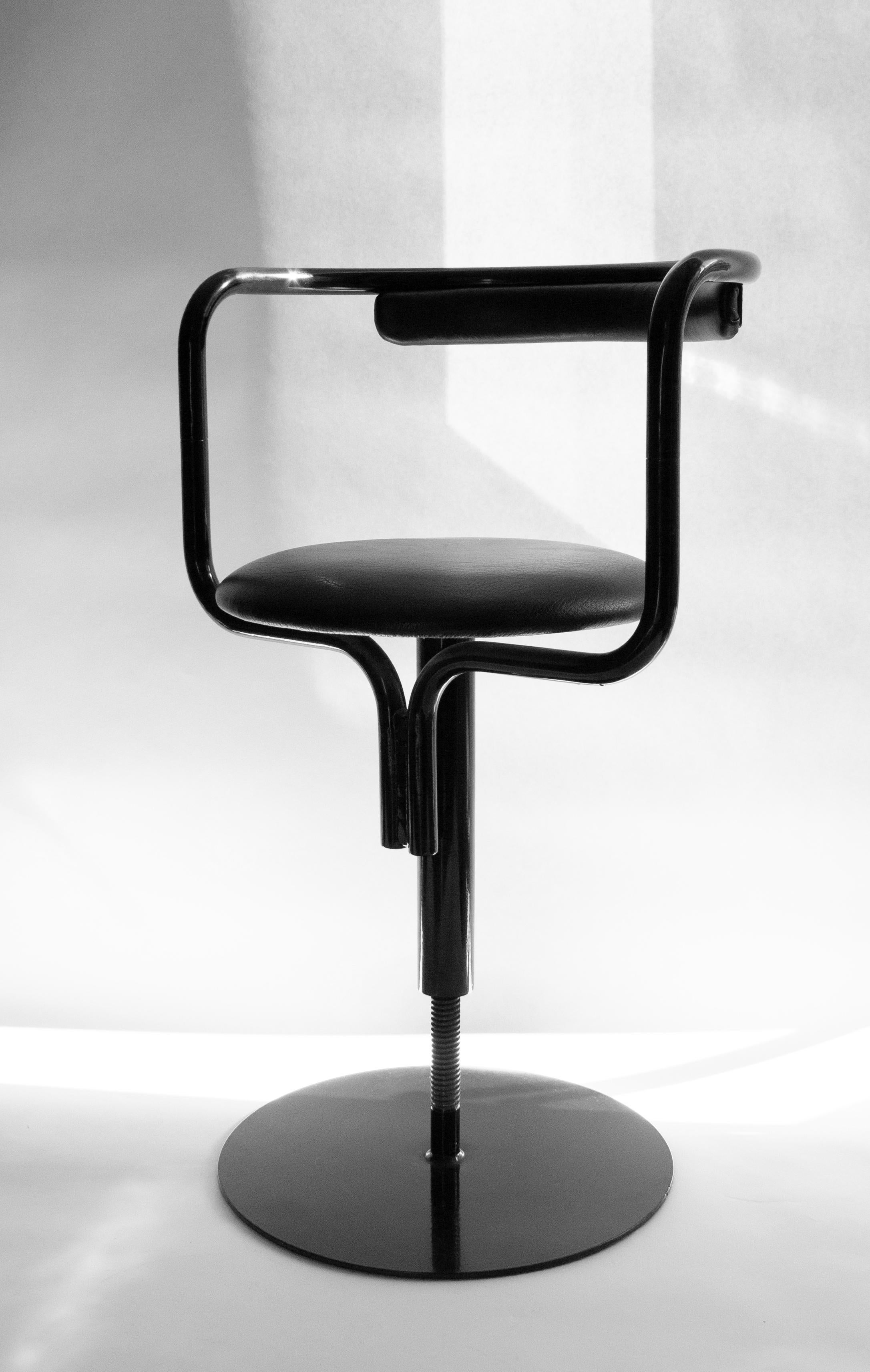Steel Swedish furniture designer John Kandell's Swivel Chair 
