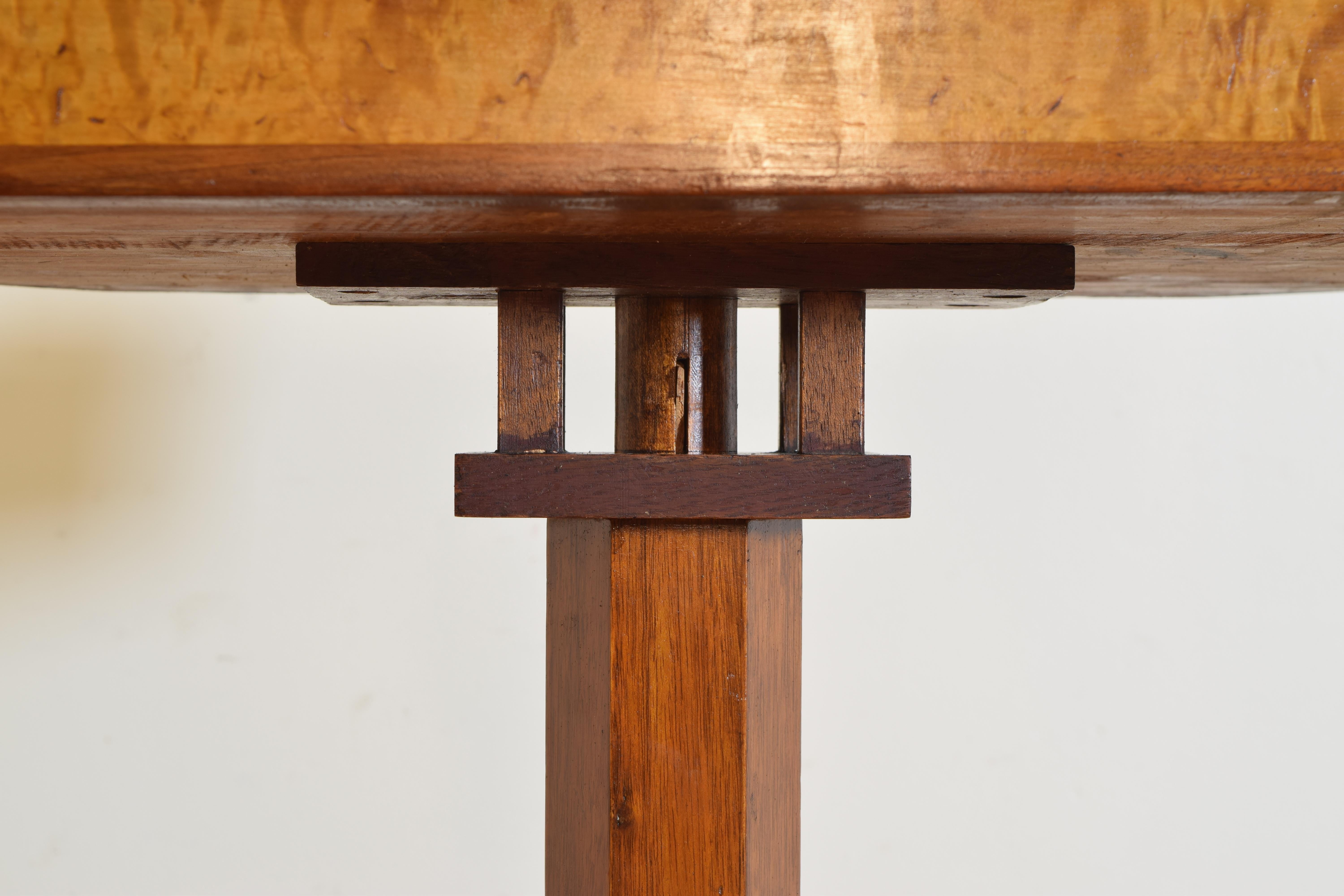 Swedish Galleried Swivel Work Table in Maple and Walnut, ca. 1887 For Sale 6