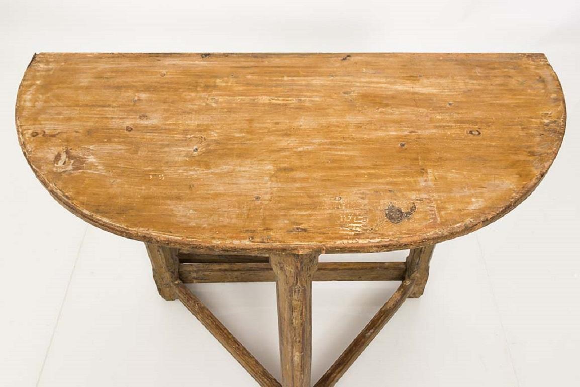 Antique Swedish Demi-Lune Gate Leg Table 9
