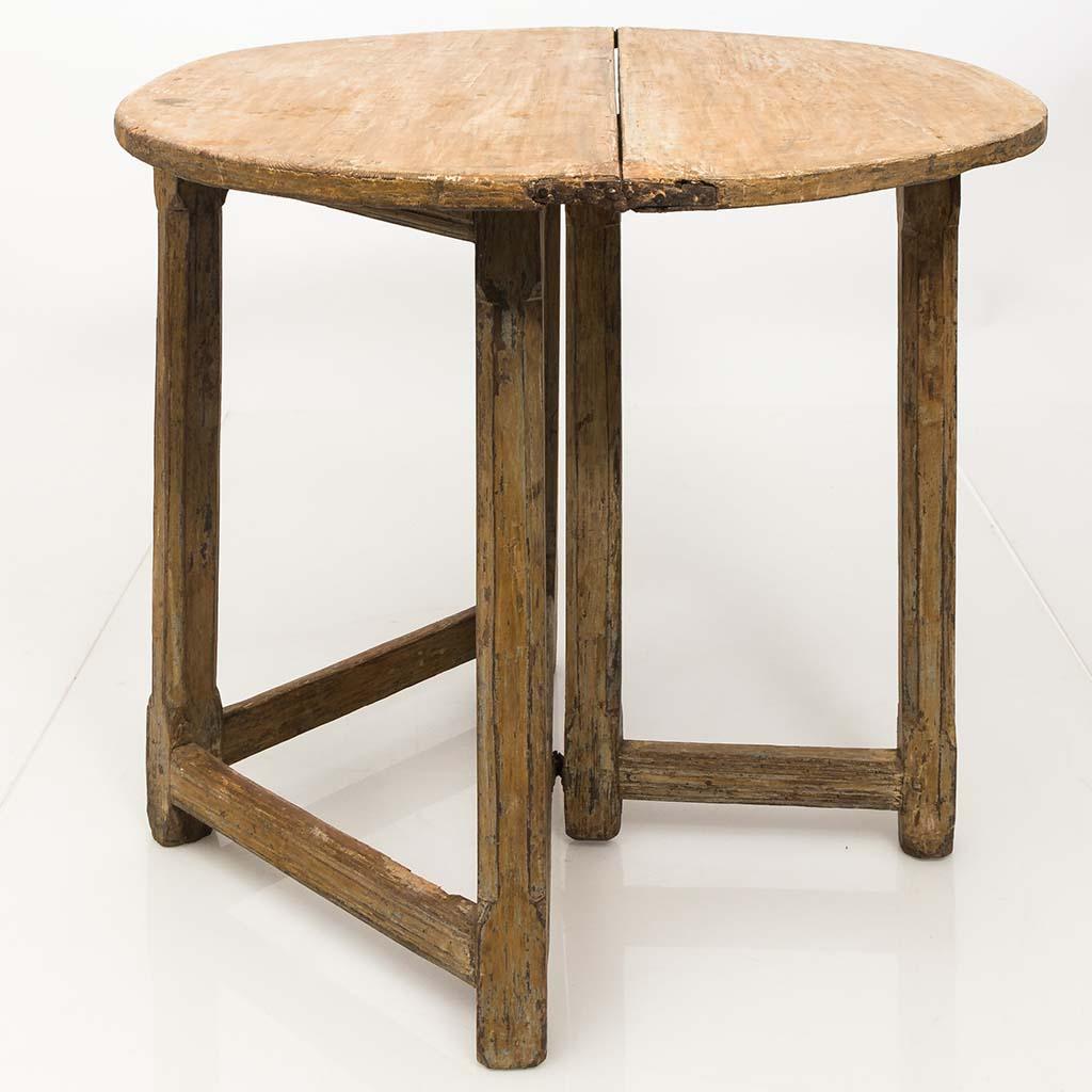 Antique Swedish Demi-Lune Gate Leg Table 2