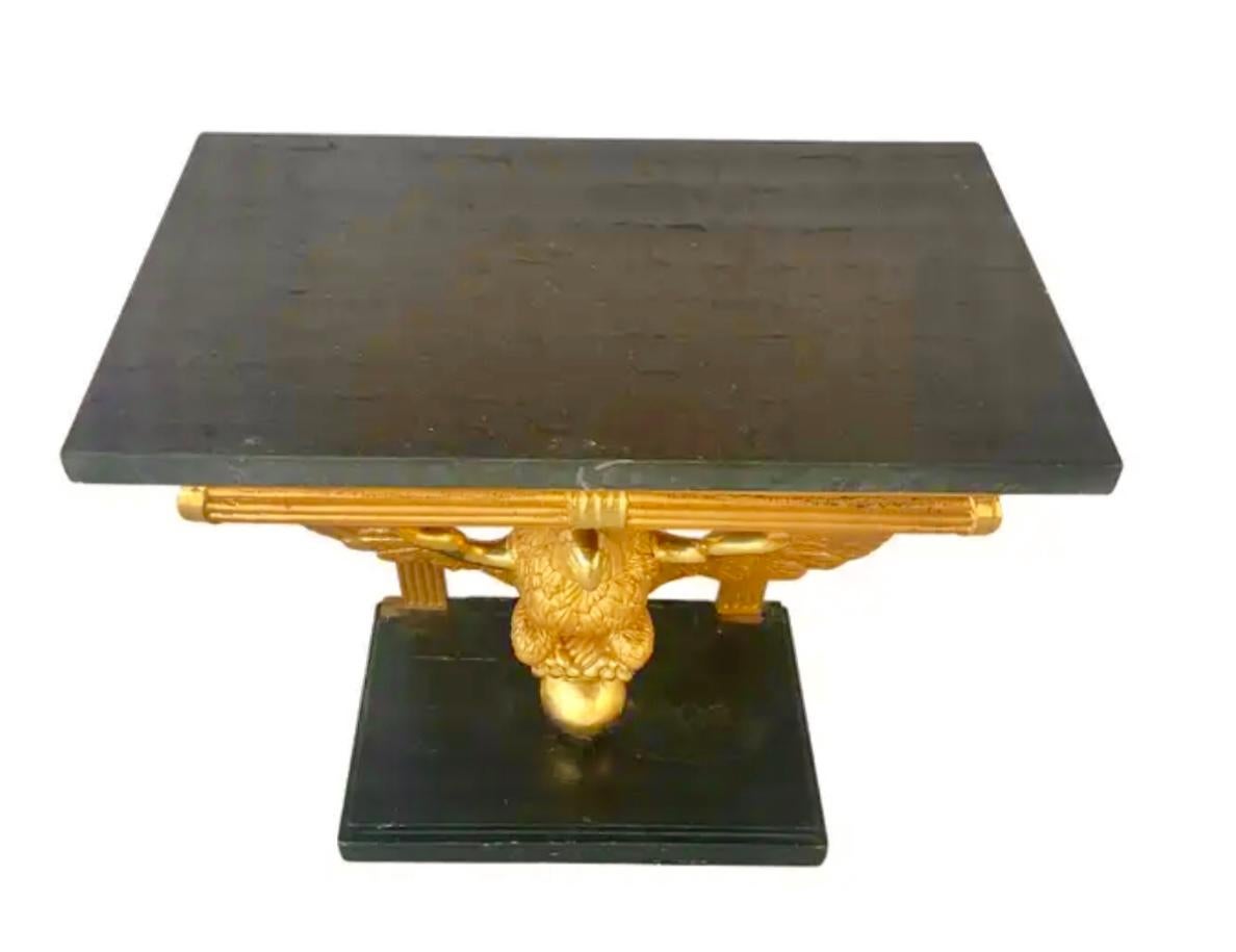 19th Century Swedish Giltwood Eagle Console Table For Sale