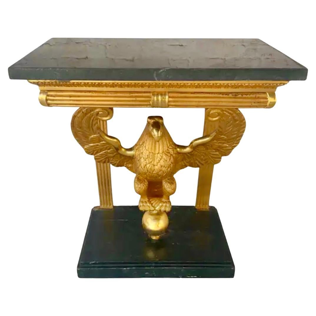 Swedish Giltwood Eagle Console Table For Sale