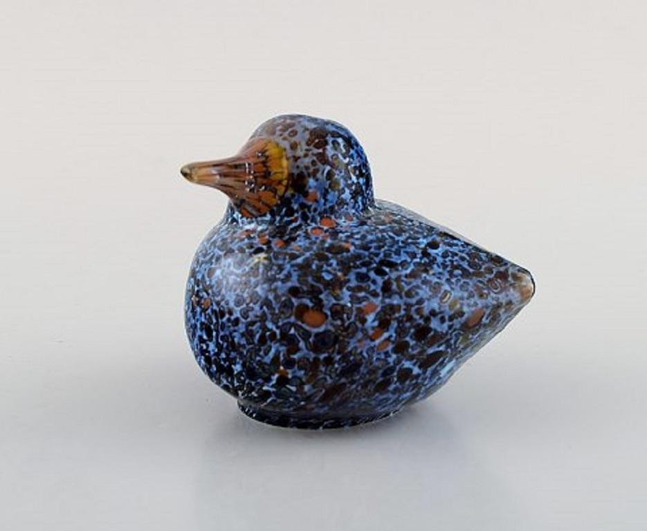 Swedish glass art. Four birds in mouth-blown art glass, 1980s.
Largest measures: 9 x 7.5 cm.
In very good condition.

 