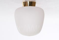Swedish Glass & Brass Light by Böhlmarks, 1940s