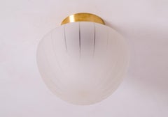 Lampe suédoise en verre et laiton par Böhlmarks, années 1940