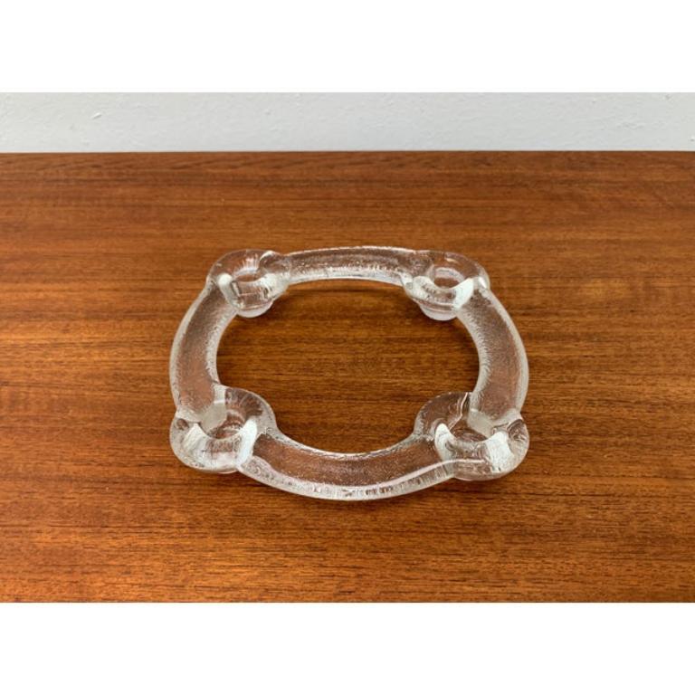 Anillo portavelas de cristal sueco de Pukeberg, años 70 en venta 5