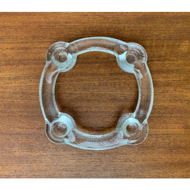 Anillo portavelas de cristal sueco de Pukeberg, años 70 Sueco en venta