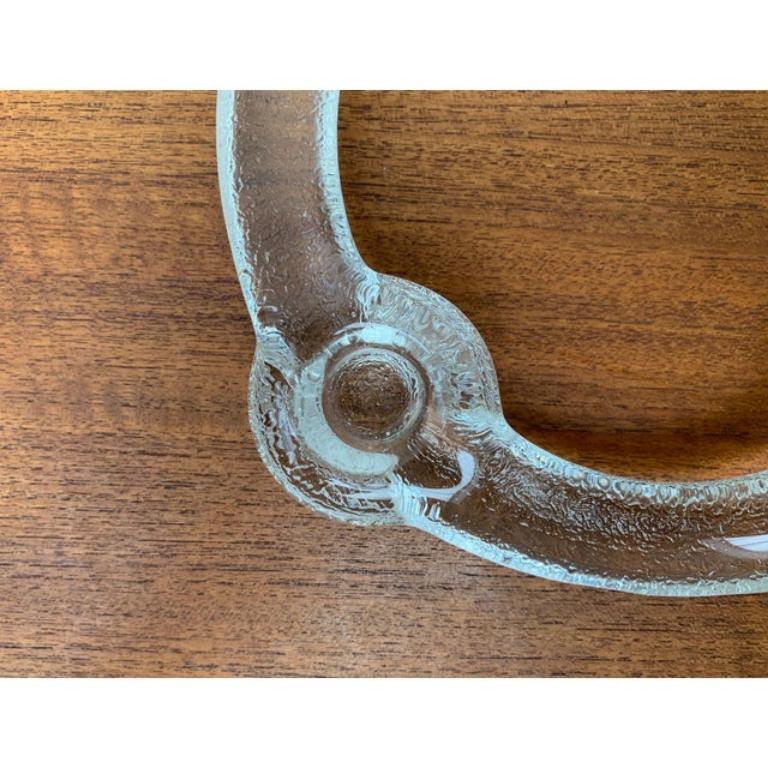 Anillo portavelas de cristal sueco de Pukeberg, años 70 Vidrio en venta
