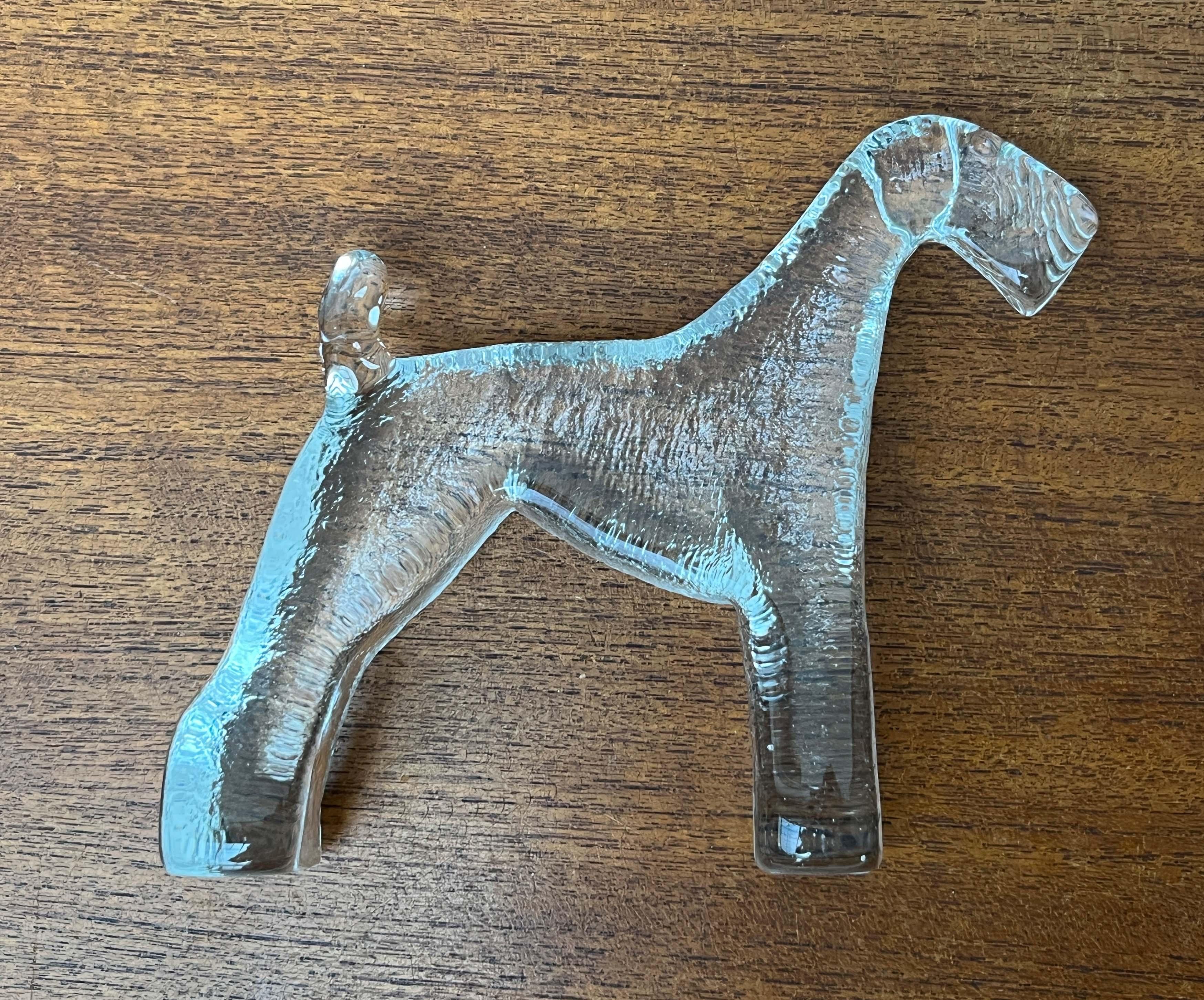 Scultura in vetro svedese della serie Airdaleterrier Bertil Vallien Kosta Boda in vendita 11