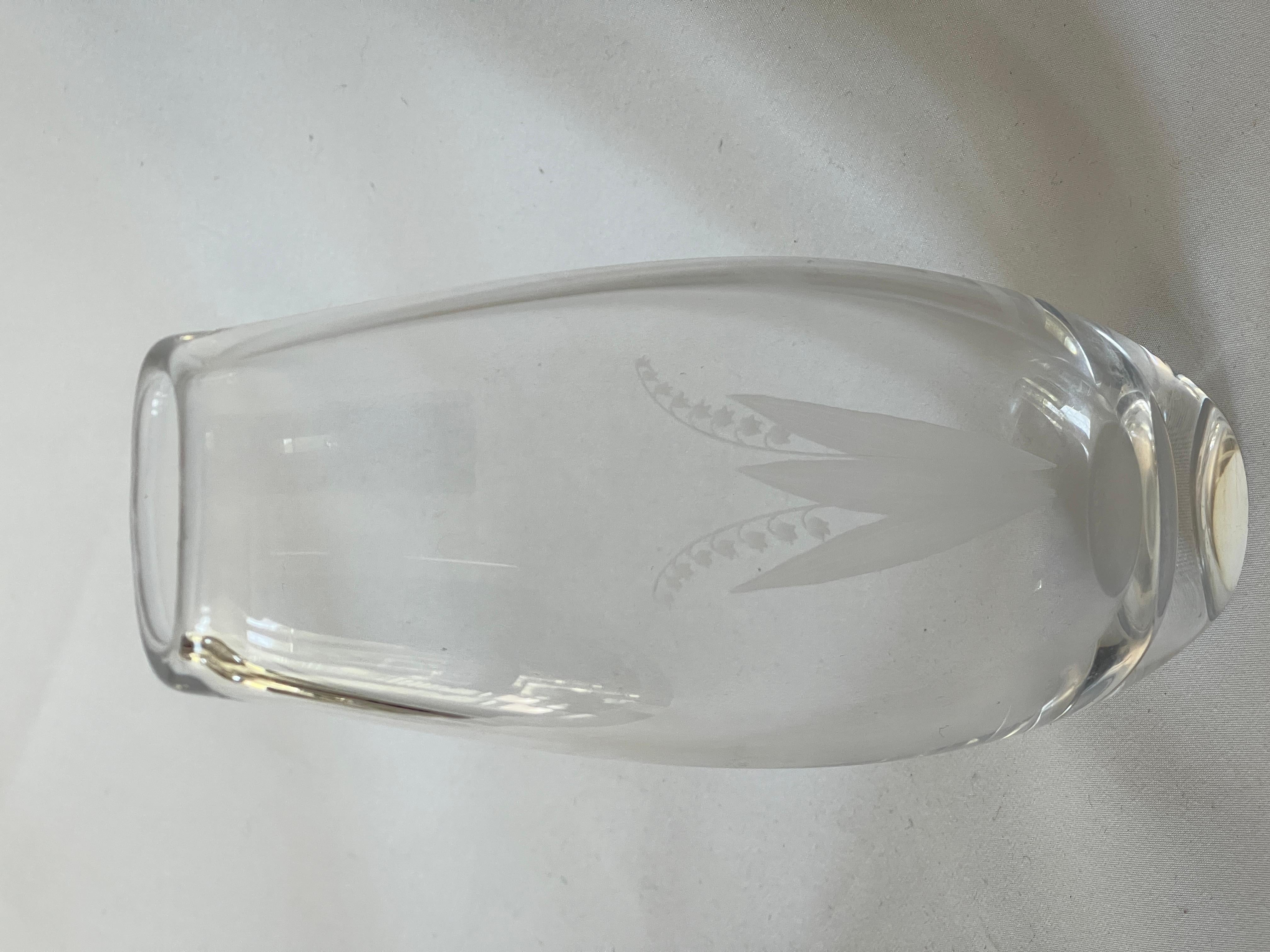 Swedish Glass Lily of the Valley Vase by Sven Palmqvist for Orrefors For Sale 2