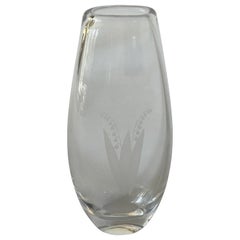 Schwedische Glasvase Lilie des Talges aus Glas von Sven Palmqvist für Orrefors