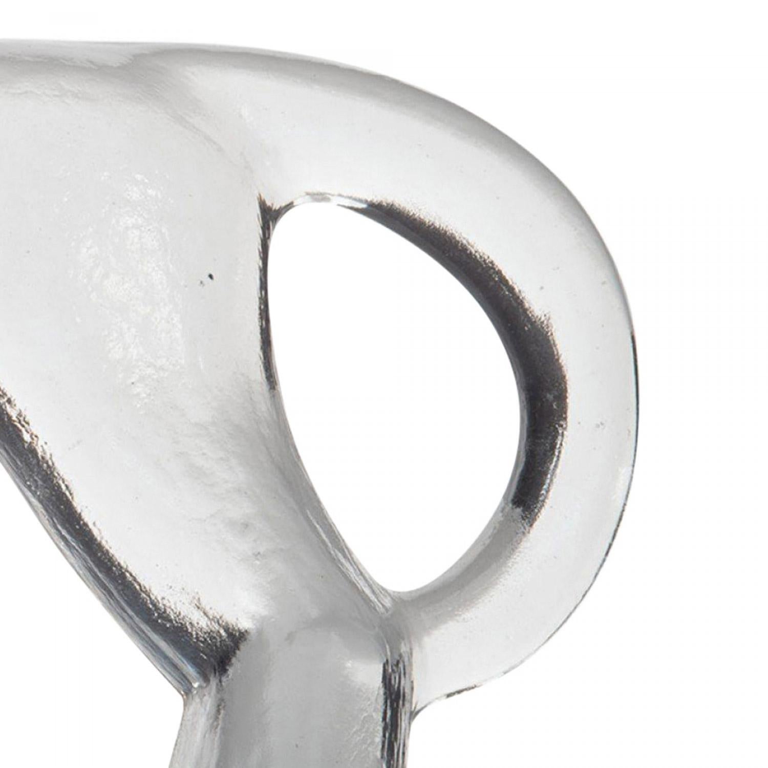 Moderno Swedish Glass Lion Figurine in vendita