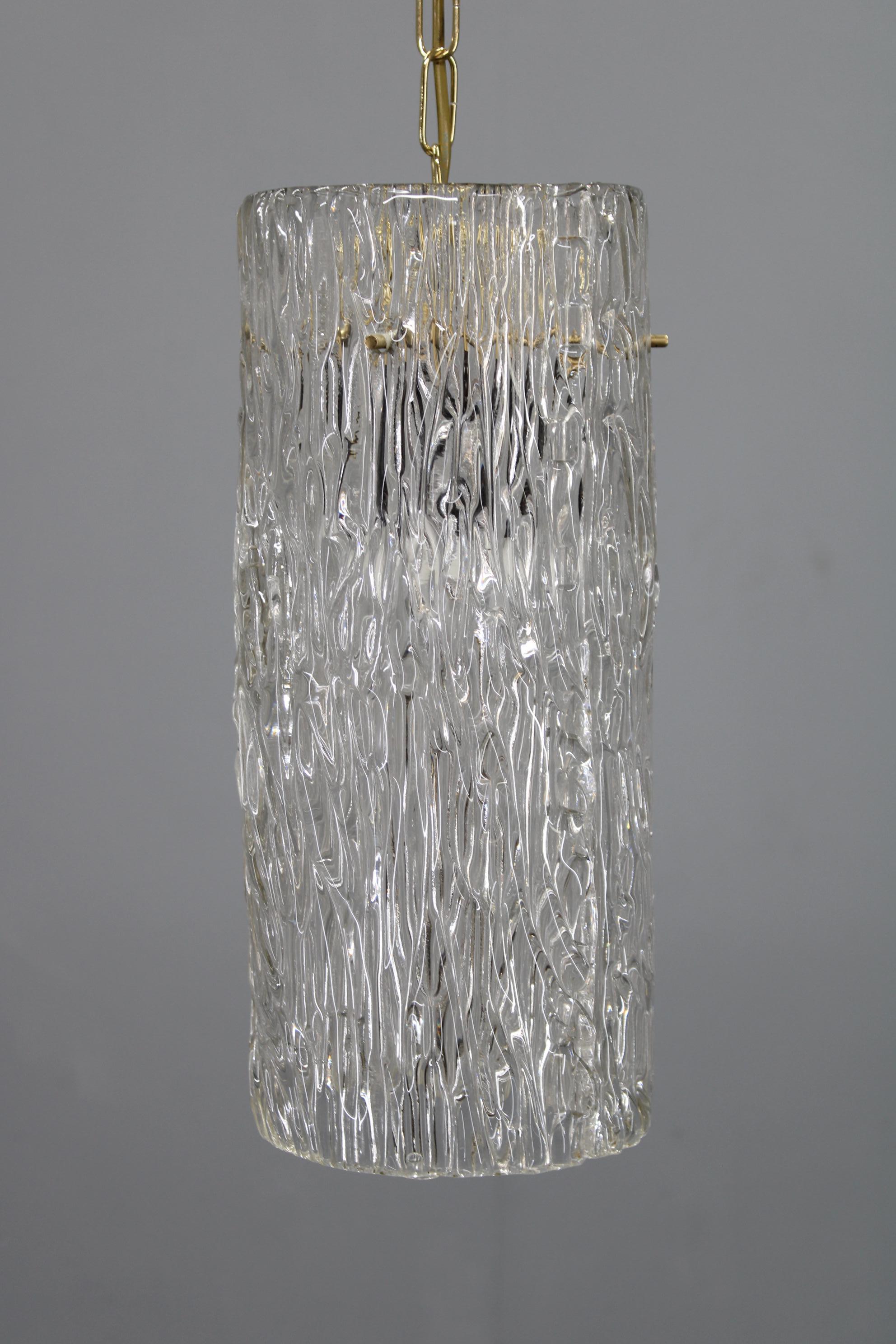 Svedese Lampada a sospensione in vetro svedese di Carl Fagerlund per Orrefors, anni '60 in vendita