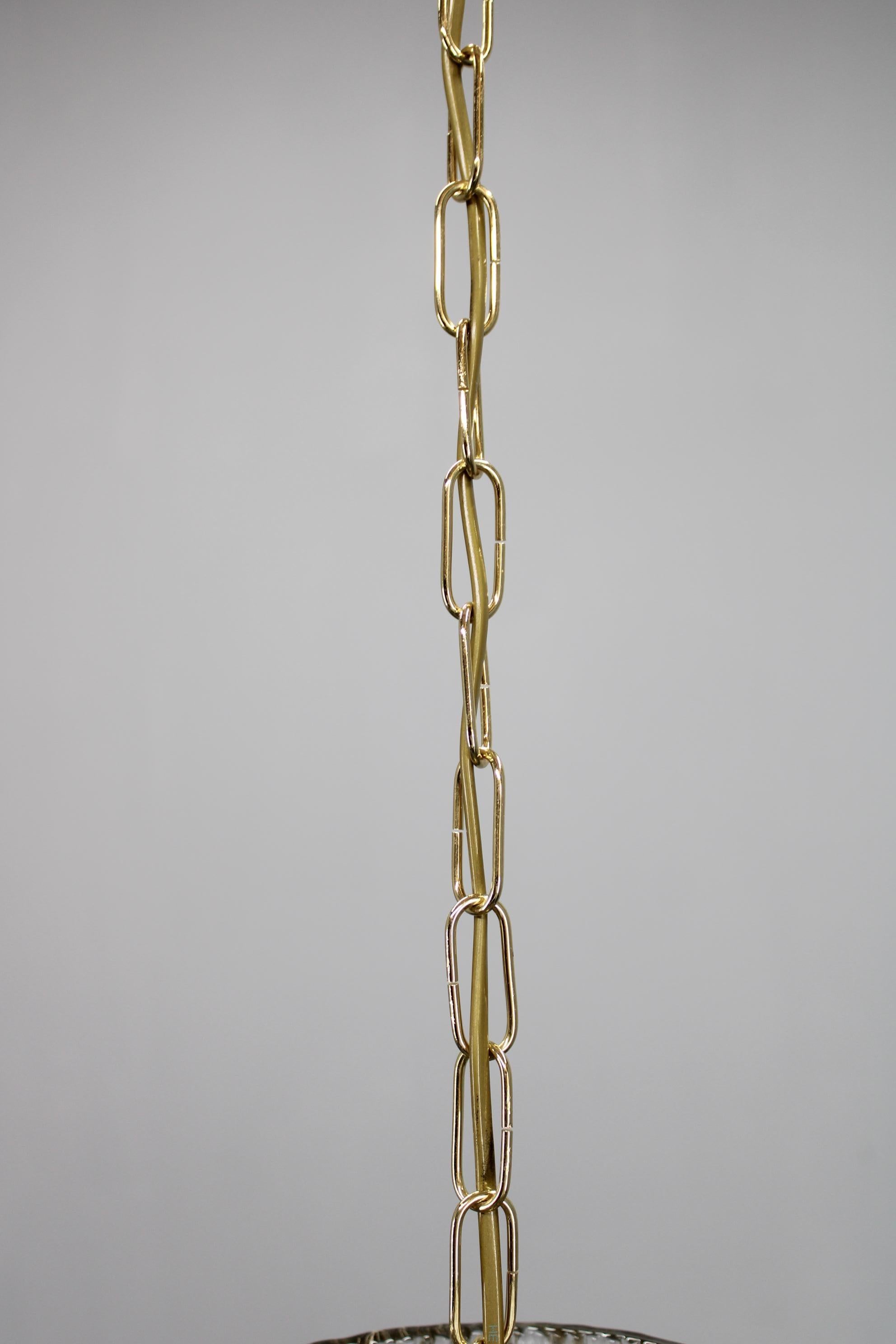 Lampada a sospensione in vetro svedese di Carl Fagerlund per Orrefors, anni '60 In condizioni buone in vendita a Praha, CZ