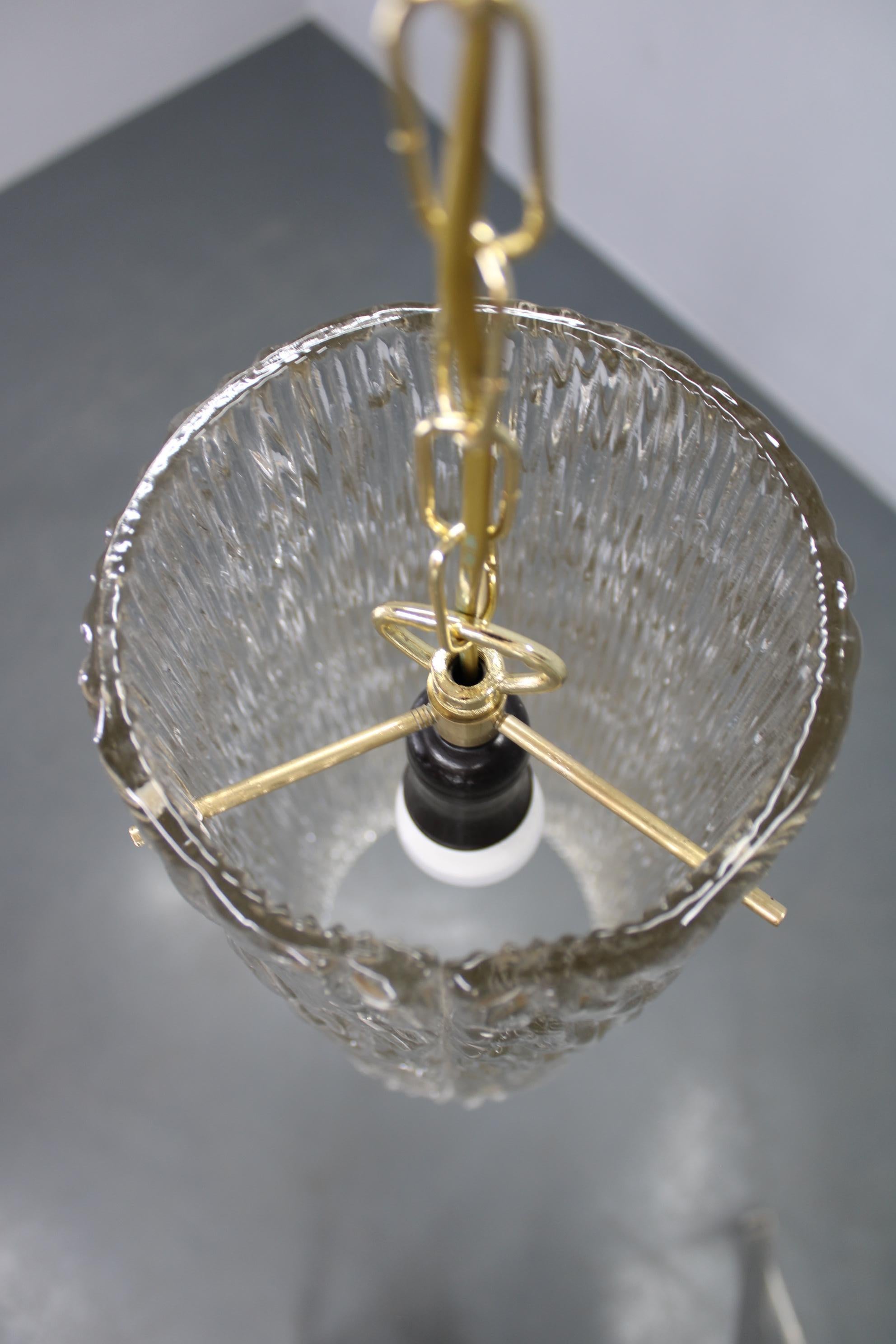 Lampada a sospensione in vetro svedese di Carl Fagerlund per Orrefors, anni '60 in vendita 1